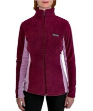 Columbia Women's Basin Trail Fleece Full Zip Jacket Size Small Berry Pockets