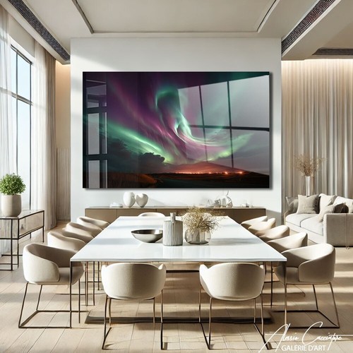 Impresión de arte acrílico aurora cielo místico arte de pared fantasía arte en vidrio impresión - Imagen 7 de 10