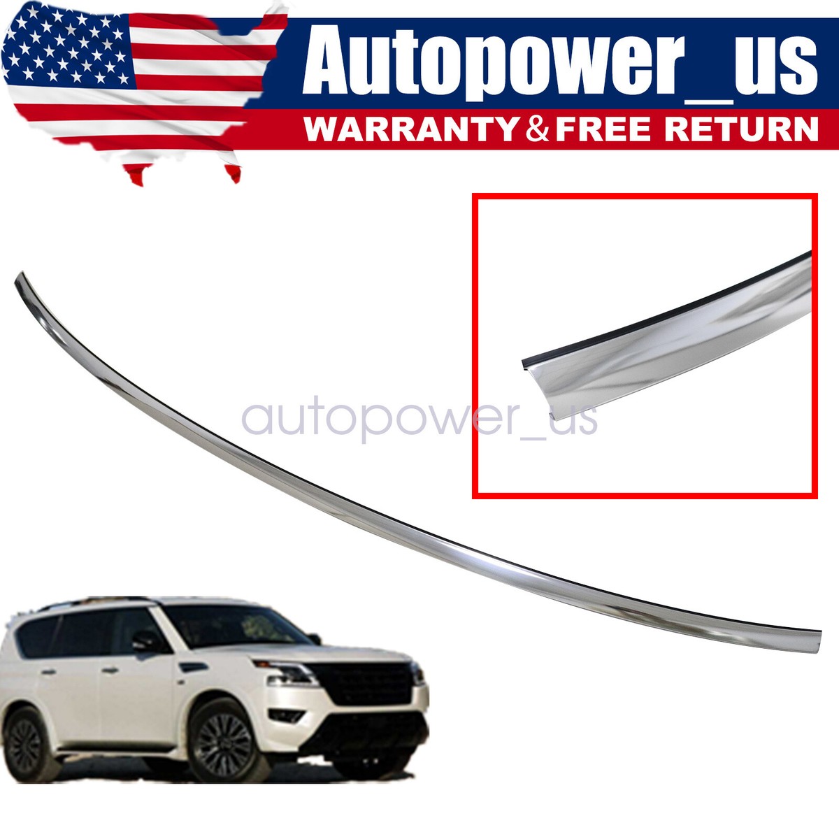 New Upper Windshield Molding FOR 2017-2024 Nissan Armada FOR