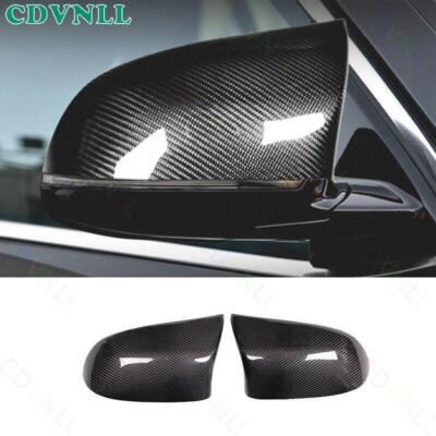 For BMW X5 F15 X6 2014-18 Rear Carbon Fiber Exterior Reversing Mirror Cover Trim