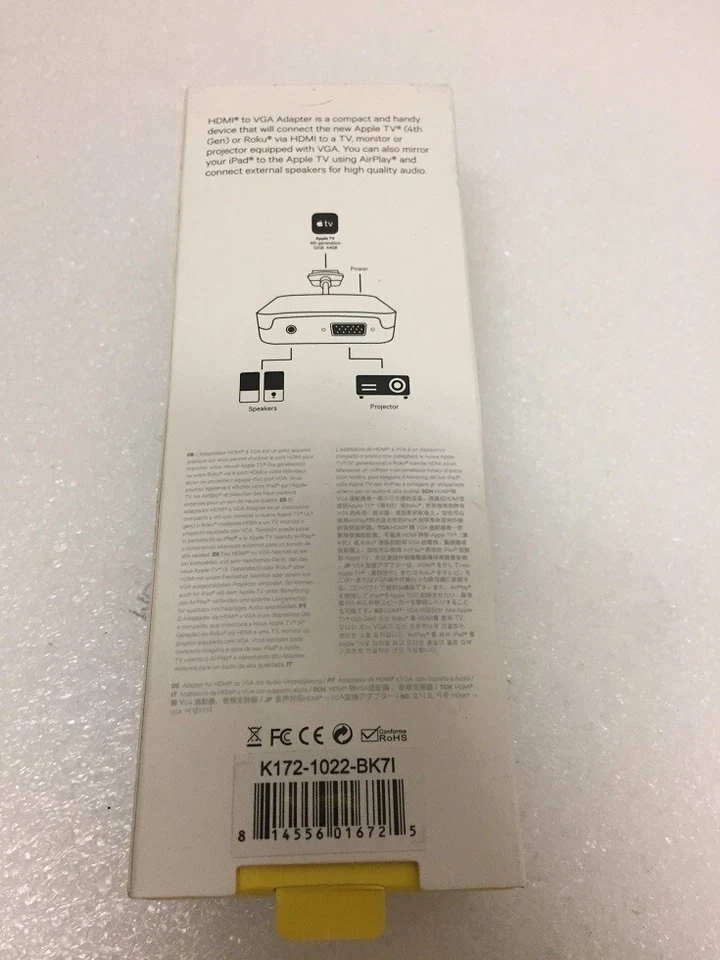 Kanex HDMI to VGA Adapter with Audio Support for Apple TV 4K / FREE SHIPPING - Image 4 of 4