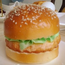 Artificial Fake Realistic Vegetable Hamburger Food Bread Imitation Kitchen Decor