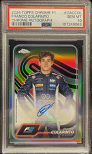 2024 Topps Chrome Formula 1 Franco Colapinto Autograph #CACCOL PSA 10