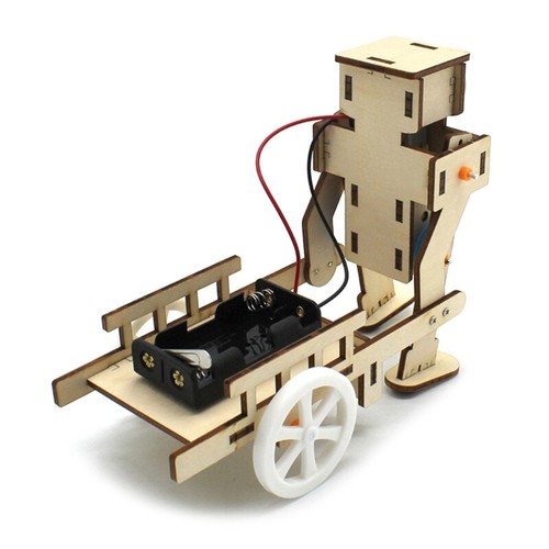 DIY Model Kits Robot with Handcart Activity Centers Mechanical Toy Brain Teasers - Picture 5 of 8