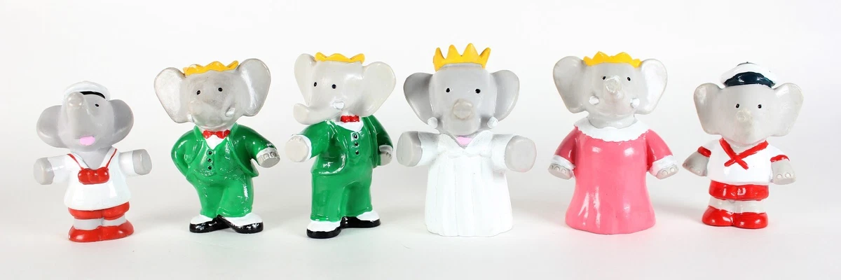 figurines Babar céleste famille vintage L. de Brunhoff