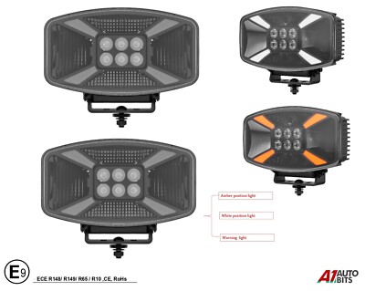 10'' Jumbo LED Arbeit Warnlichtleiste X2 Spot Dach Stoßstange Fahrlicht LKW 4x4