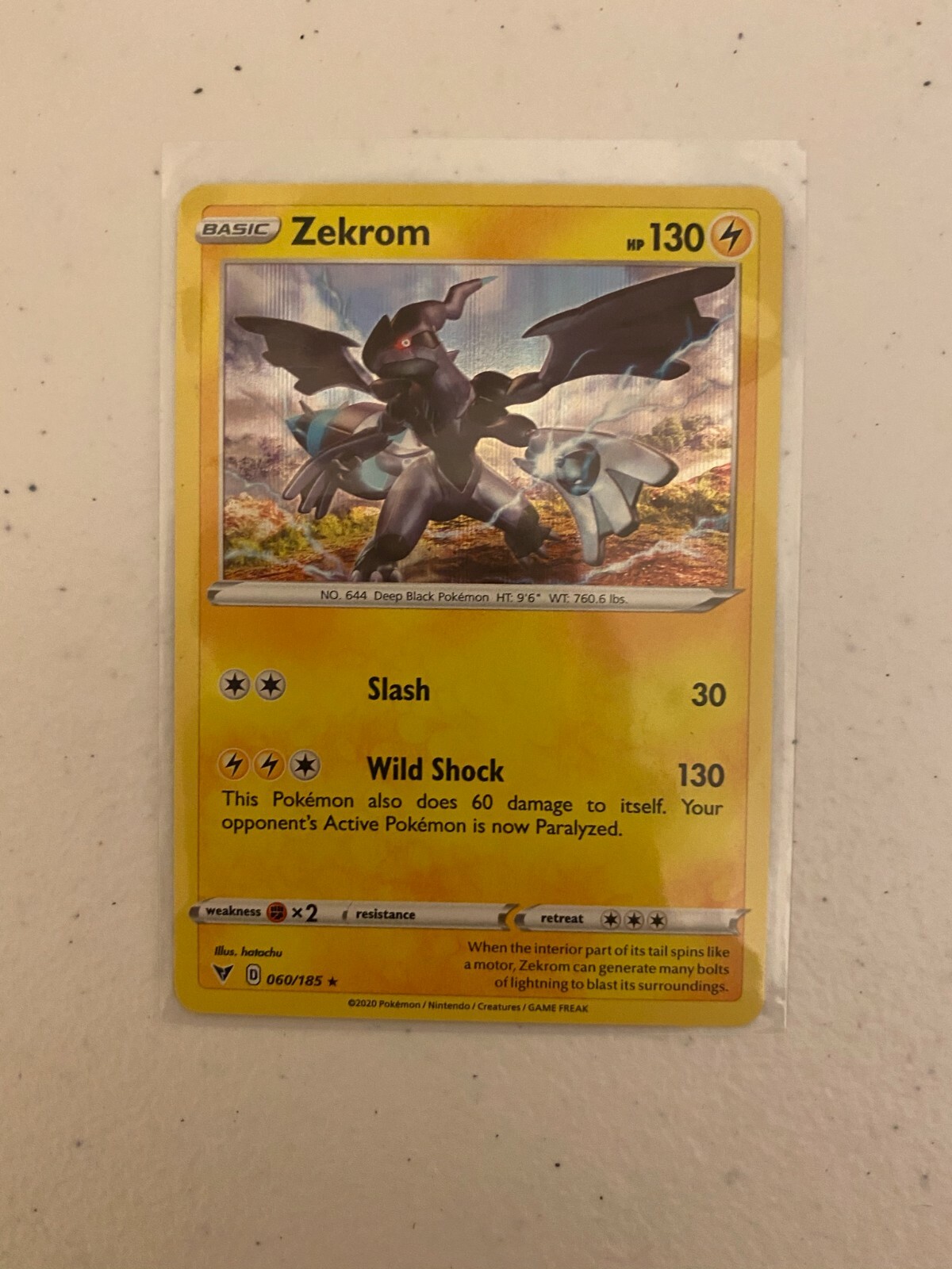 HOLO Zekrom 060/185 NM - RARE Vivid Voltage Pokemon Card - $2 Flat Shipping  