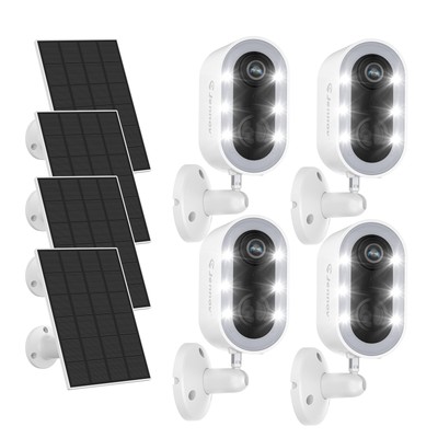 2K 3MP Solar Battery Powered Wireless Security Camera System WiFi Outdoor Audio
