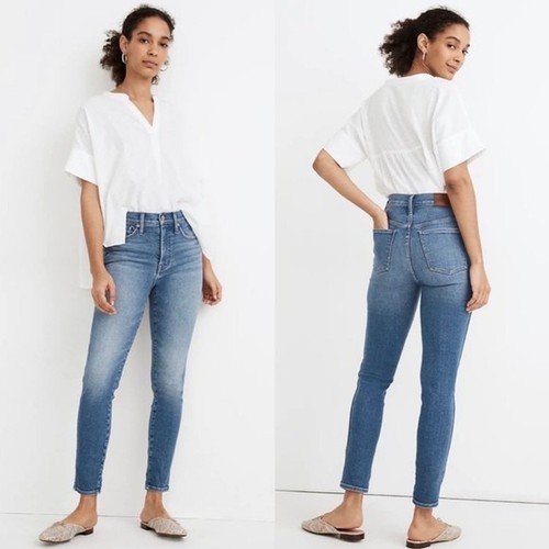 Madewell 10" Women’s 32 High-Rise Skinny Crop Jeans in Sheffield Wash - Picture 10 of 10
