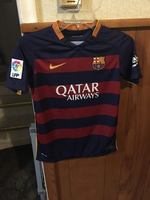 FCB Barcelona Qatar Airways Boys Size L Soccer Football ...