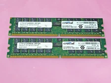 Lot of 2 4GB Crucial PC2-6400 ECC Server Memory 240-Pin DIMM CT51272AB80E.36FQH