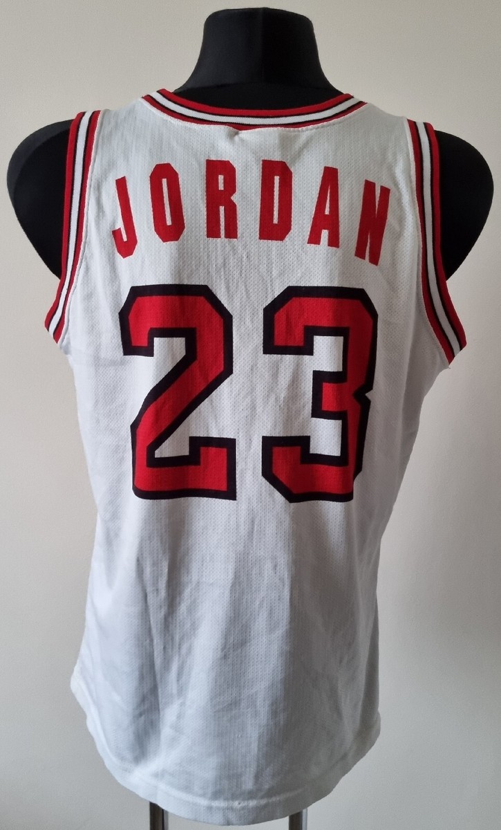 NBA Chicago Bulls Basketball Champion white Jersey #23 Jordan size