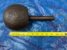 Vintage Coconut Shell Maracas Hand Percussion Hand Rattle Musical Instrument