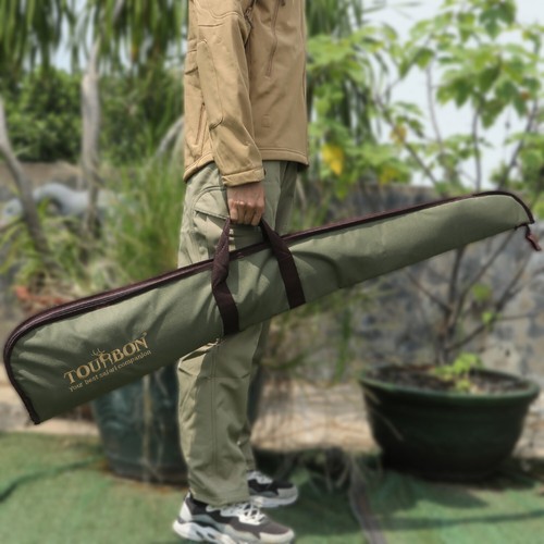 TOURBON Nylon Tactical Hunting Gun Bag Shotgun Slip Case Cover Lightweight Green - Picture 9 of 24