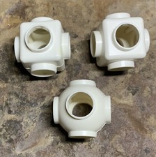 Vintage Tomy Popoids White Toy Parts. 3 Total...