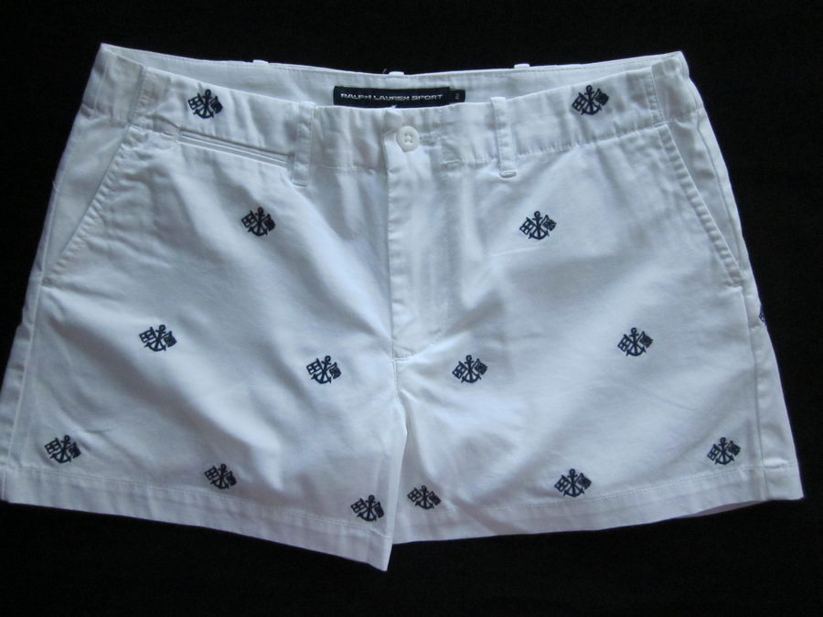 Ralph Lauren White Shorts/Navy Naitical Flags NWT | eBay