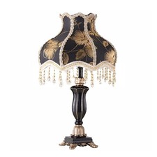 European Style Table Lamps Handmade Fabric Lampshade Victorian 22 Inch Desk L...