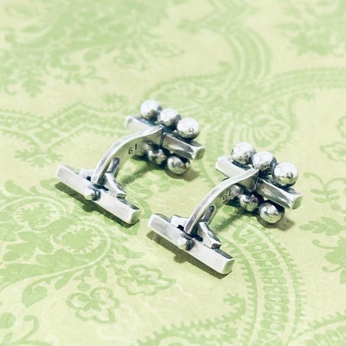 Georg Jensen Cufflinks & Necktie pin Sterling Silver 925 Authentic Fast Shipping - Imagen 4 de 14