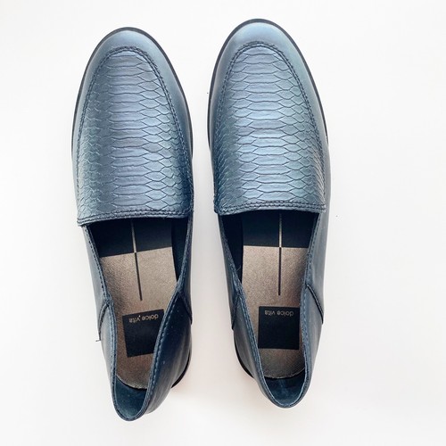 Dolce Vita Damen-Halbschuhe schwarz Leder Krokoprägung Stella Größe 8 Academia - Bild 2 von 8