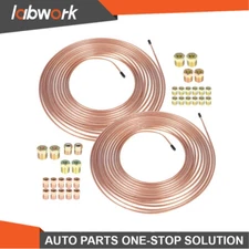 Labwork Brake Line Tubing Kit 25 Ft. of 1/4 & 3/16 Iron Plating Copper