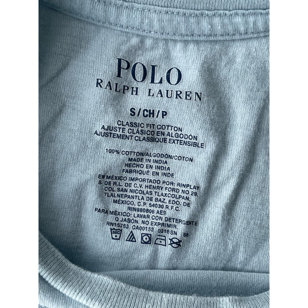 Polo Ralph Lauren Mens TShirt Blue Classic Fit Crew Neck 100 Cotton