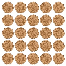 Wax Seal Stickers, 25 Pcs Self Adhesive For You Sticker, Retro Gold