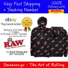 1x RAW OFFICIAL / ORIGINAL RAWLER ZIP HOODIE SIZE - S - ROLLING PAPERS
