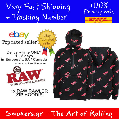 1x RAW OFFIZIELLE / ORIGINAL RAWLER REISSVERSCHLUSS KAPUZENPULLOVER GRÖSSE - S - ROLLPAPIER - Bild 1 von 6