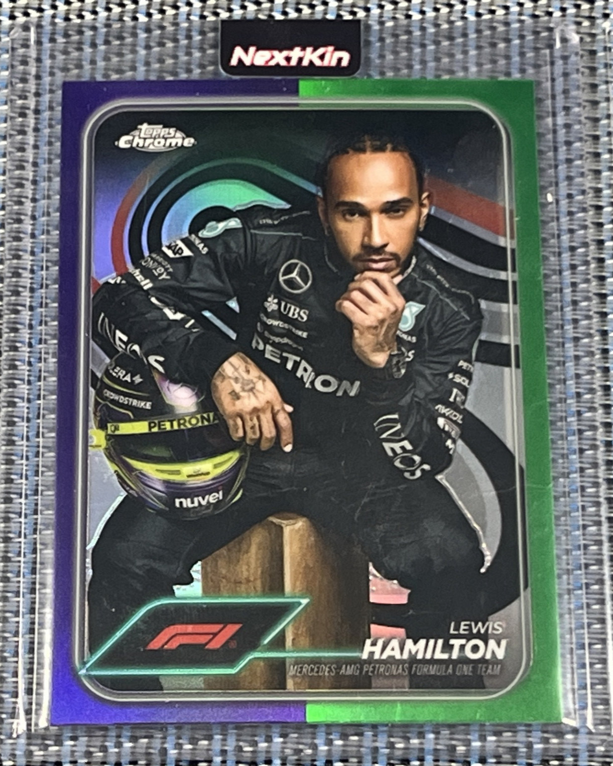 2024-25 Lewis Hamilton Purple / Green Refractor Topps Chrome #6 Formula 1 F1 : )