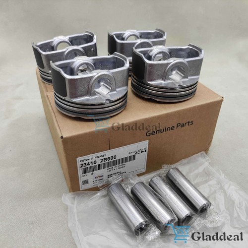 4PCS Main Connecting Rod & Piston Kit For Hyundai Kia Accent Rio 1.6L