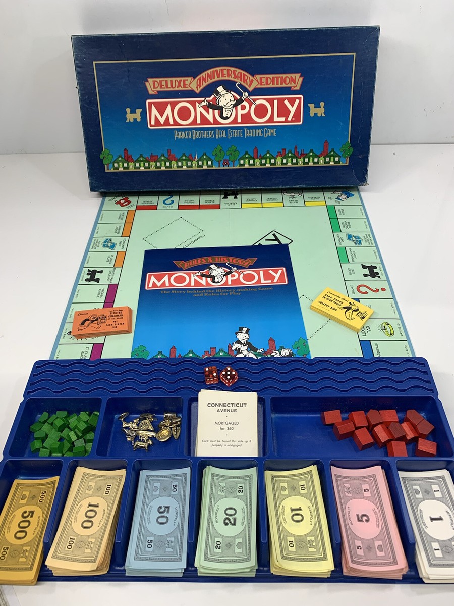 Monopoly Deluxe Anniversary Edition Parker Brothers (Missing 1