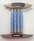 Antique Wooden Weaving Boat Shuttles and Bobbins: Lot of 6 Items — photo 7