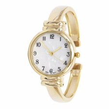 4104 Geneva Platinum Women's Cuff Gold Watch