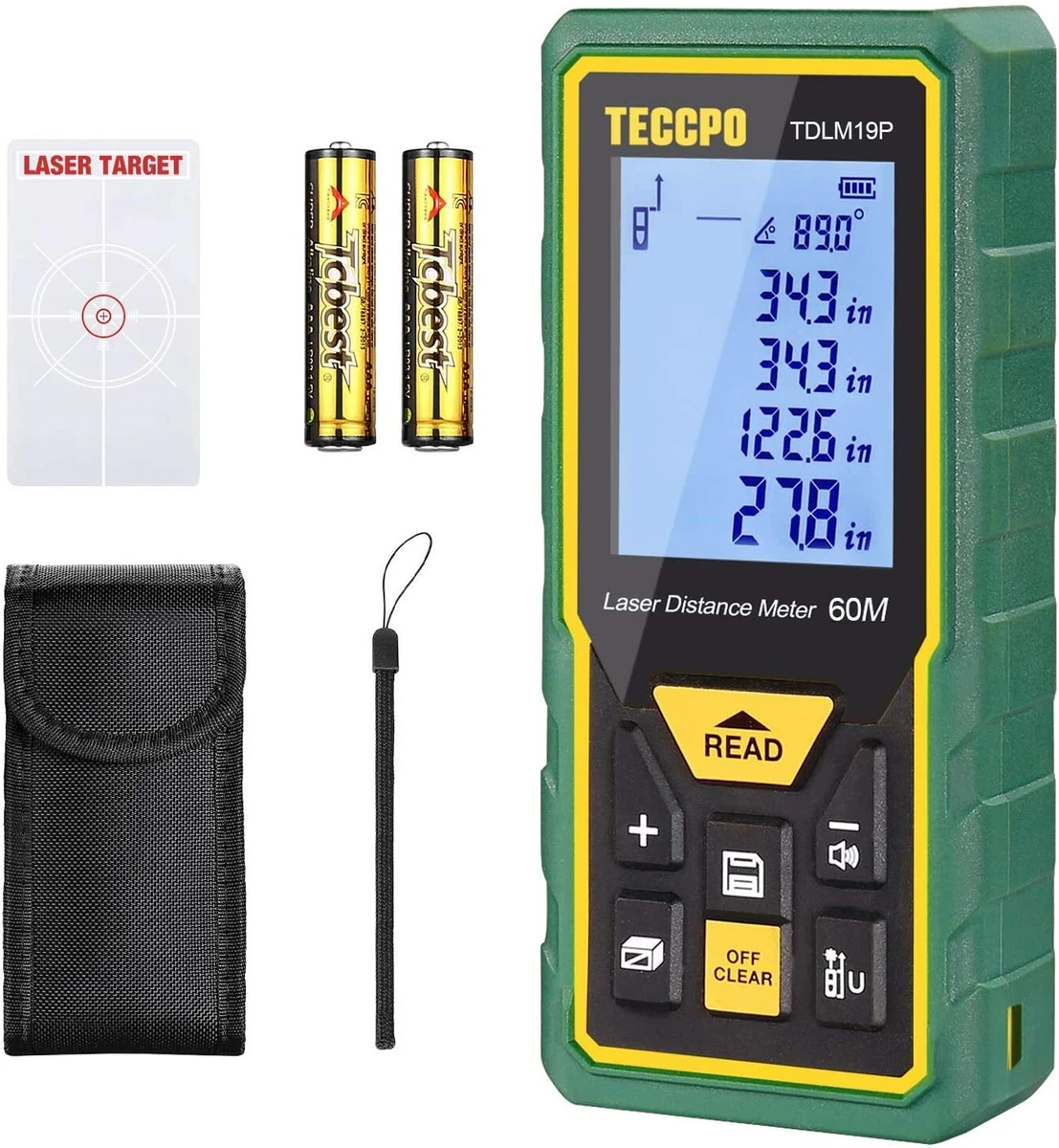 Laser Measure Advanced 196Ft TECCPO Mute Laser Distance Meter