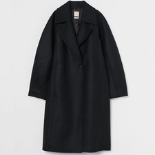 H&m Premium Quality Trend 100% Wool Coat In Black Size Xs