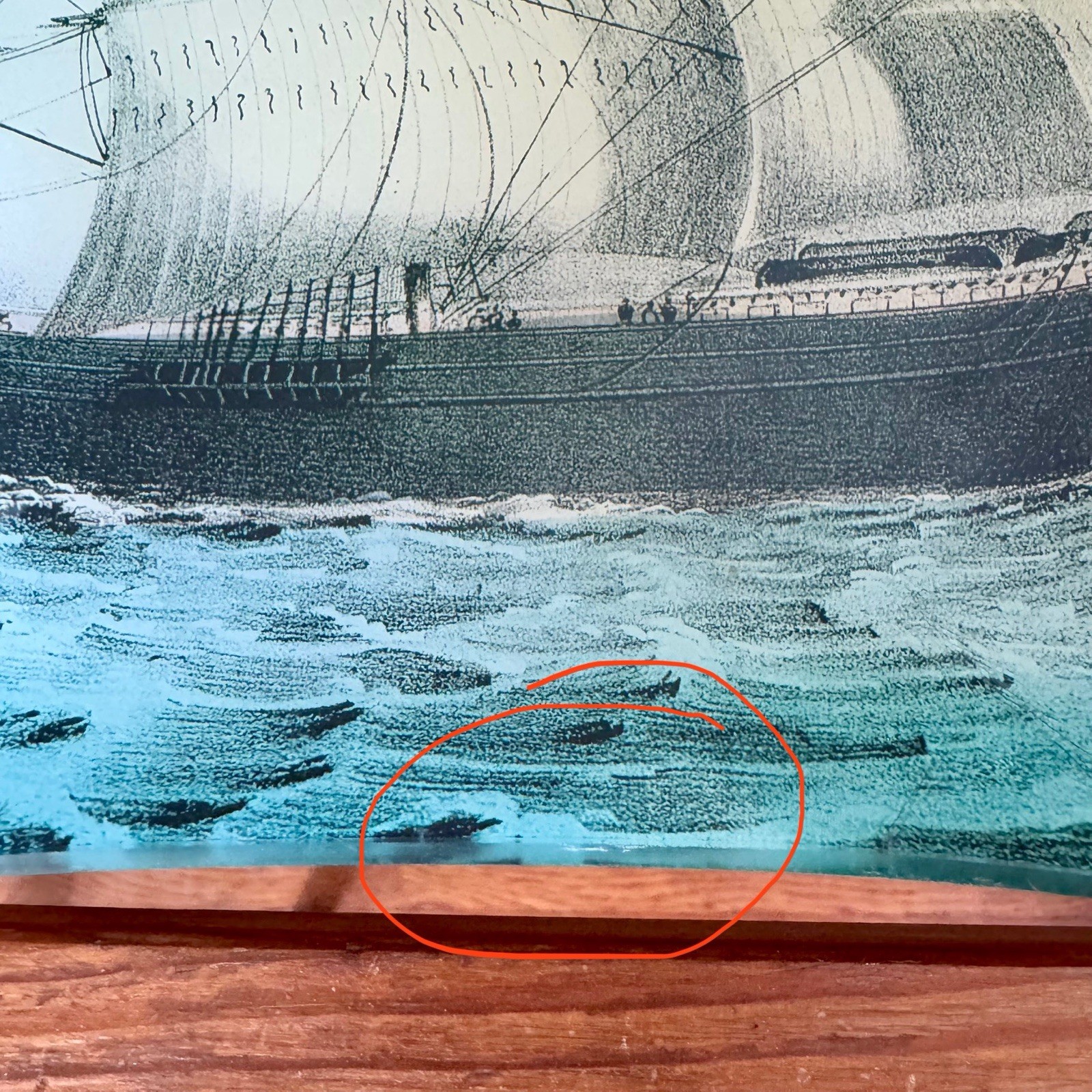 John Derian Company Schooner Sailing Ship Octagonal Decoupage Trinket Plate Tray