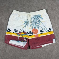Fair Harbor Men's Bungalow Swim Trunks Beach Sunset Size Medium 5" Inseam