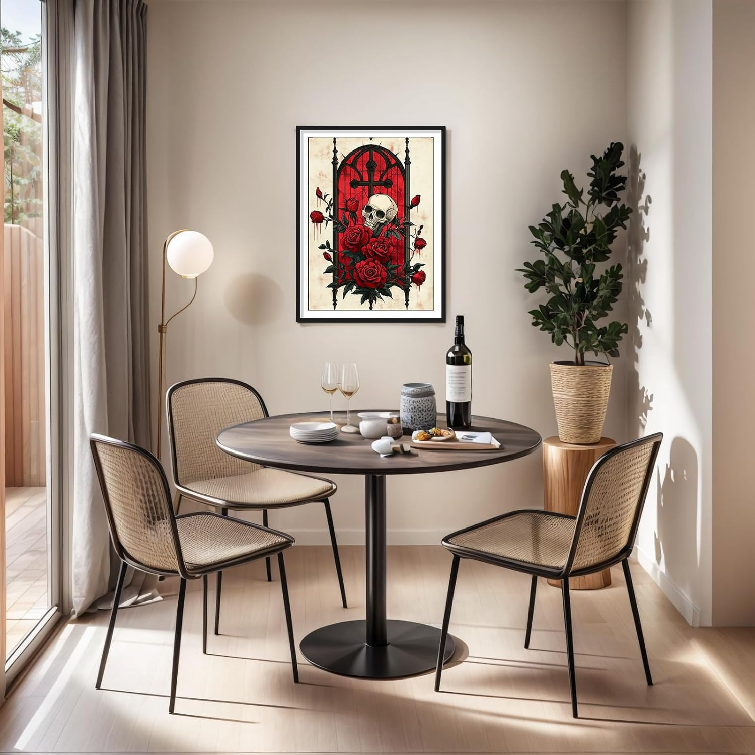 Skull Diamond Art Kits for Adults Gothic 5D Diamond Painting Kits for Beginners 