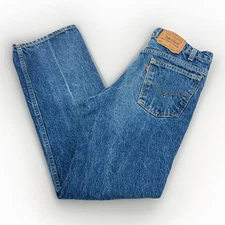 Vintage 90s Levis 517 Men’s 34x31 Made In USA Orange Tab Bootcut Blue Jeans 1994