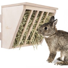 Niteangel Pet Wooden Hay Manger with Seat, Large Size, 9-7/8'' x 6-3/4'' x 8'...