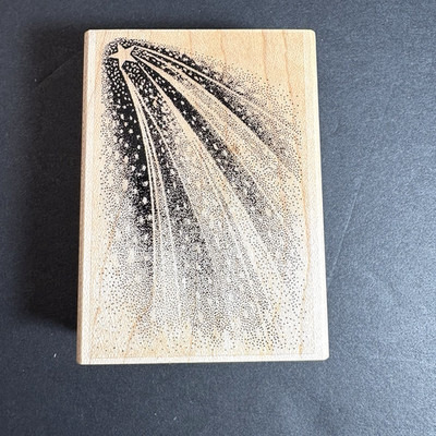 Stampscapes Comet Shooting Stars Star Galaxy Space Rubber Stamp 236E