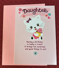 Happy Birthday Greeting Card  Envelope  Daughter  Kid