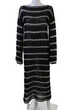 FAITHFULL THE BRAND Womens Jesolo Crochet Dress - Black/Off White Size XS/S