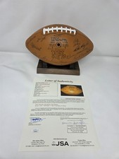 1972 PACKERS team signed Wilson football JSA COA BART STARR RAY NITSCHKE