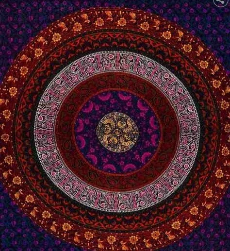 Mandala Print Cotton Double Bedsheet with 2 Pillow Covers-(Mandala-6Kaam-M) - Image 3 of 4