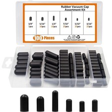  100 PCS CARBURETOR  VACUUM RUBBER CAP PLUG ASSORTMENT KIT INTAKE VACUUM LINES