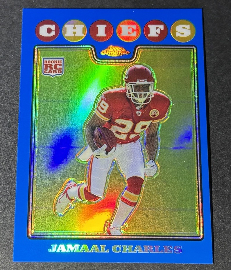 2008 Topps Chrome - Jamaal Charles #TC185 Blue Refractor (RC)
