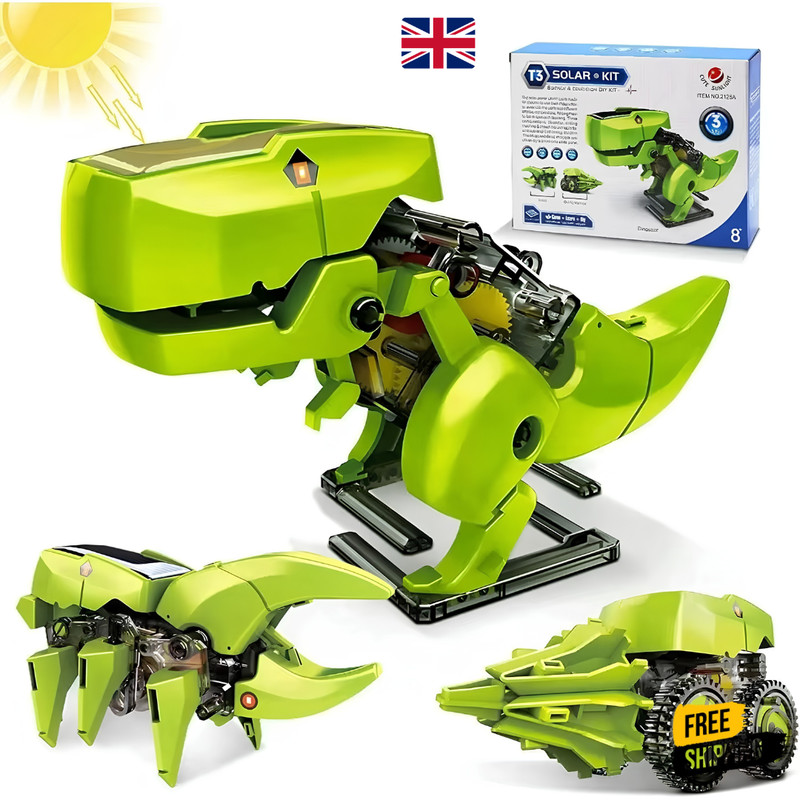 Toy Robot Kit Science Educational Kids Learning Solar Mechanical 3D Model 3In1