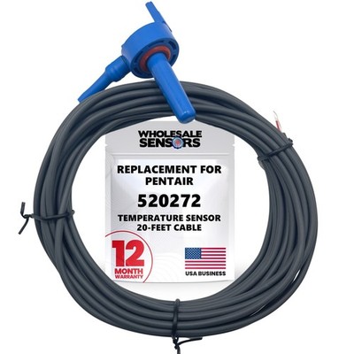 Pentair 520272 Replacement Temperature Sensor, 20-Feet Cable 12 Month Warranty