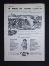 Original 1950 Anzeige RFD Company Luftrettungs- und Überlebensausrüstung